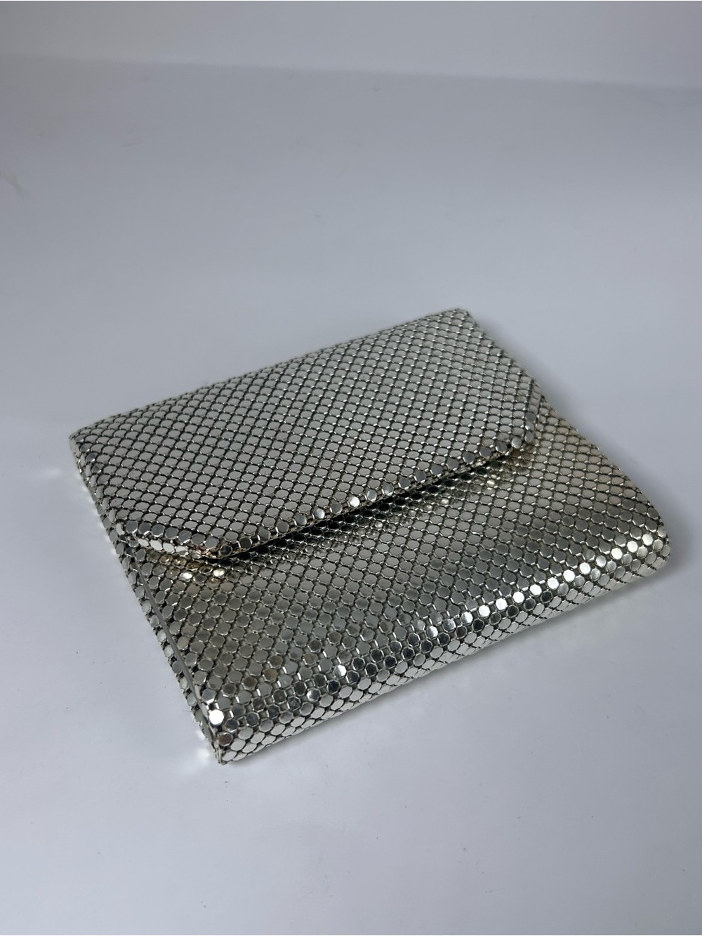 Vintage Whiting & Davis Silver Tone Bi Fold Wallet